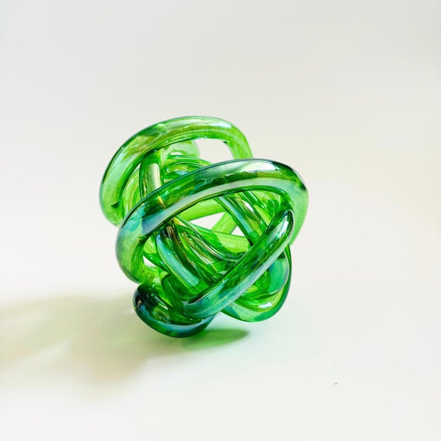 Vintage Green Art Glass Knot For Sale - Image 4 of 8