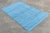 Mid-Century Modern Handmade Cotton Vegetable Dyed Reversible Solid Sky Blue Rug Dhurrie - 9'x12' For Sale - Image 3 of 11
