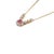 Vintage Style Oval Red Ruby & Diamond Halo Pendant Necklace in 14k Yellow Gold For Sale - Image 4 of 15