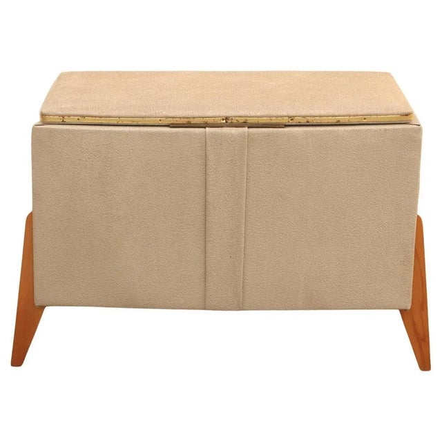 Vintage Leatherette Stool with Storage, Czechoslovakia, 1980s For Sale - Image 10 of 10