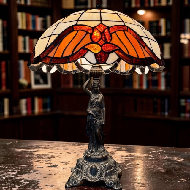 Tiffany Style Lamp from Honsel Leuchten, 1930 For Sale - Image 3 of 6