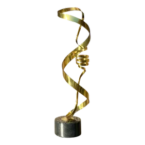Vintage Contemporary Curtis Jere Brass Sculpture