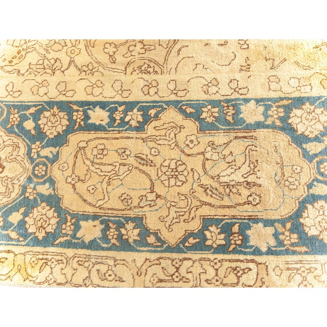 Textile Fine Antique Persian Tabriz Handmade Wool Rug For Sale - Image 7 of 9