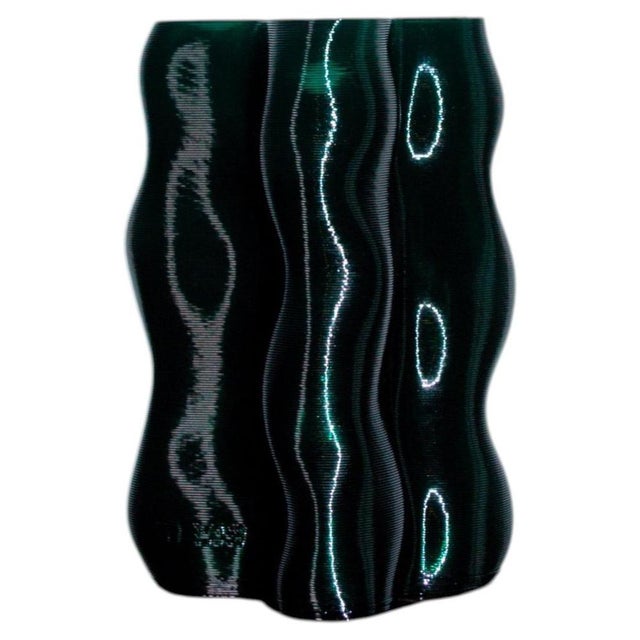 Medium Forest Green Magma Vase by Mana For Sale - Image 14 of 14
