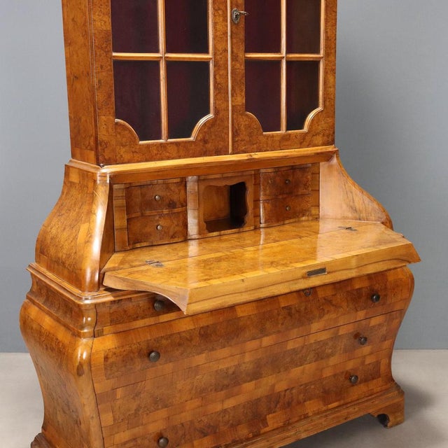 Trumeau in Walnut and Walnut Burl For Sale - Image 5 of 14