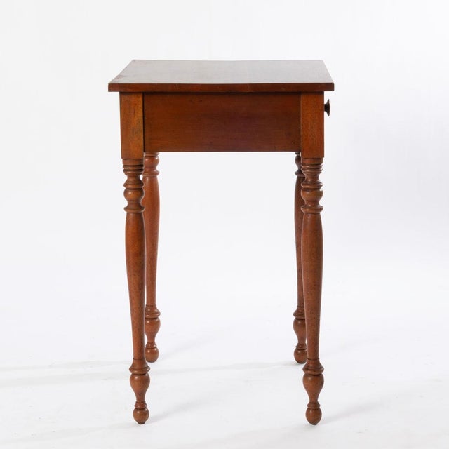 American 19th Century Sheraton Cherry One Drawer Stand -Circa 1820s For Sale - Image 3 of 6