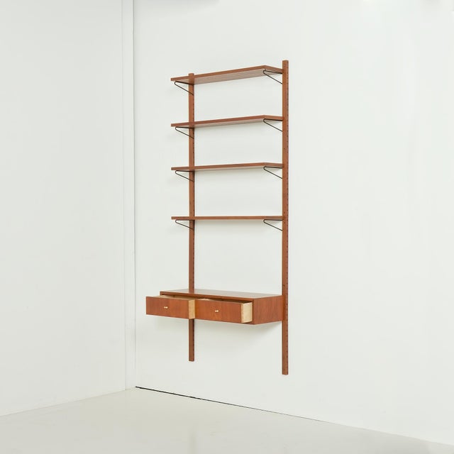 Vintage Scandinavian Wall Unit with Console in the style of Poul Cadovius, 1960s For Sale - Image 4 of 15
