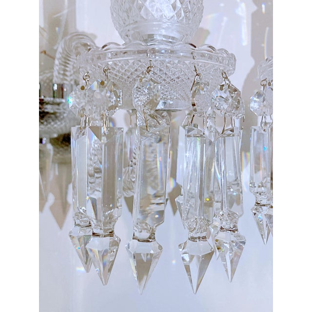Glass 1980s Crystal Wall Sconces With Spear Crystals - A Pair For Sale - Image 7 of 13