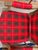 19th Century Pair Antique Carved Red Tartan Arm Chairs For Sale - Image 5 of 10