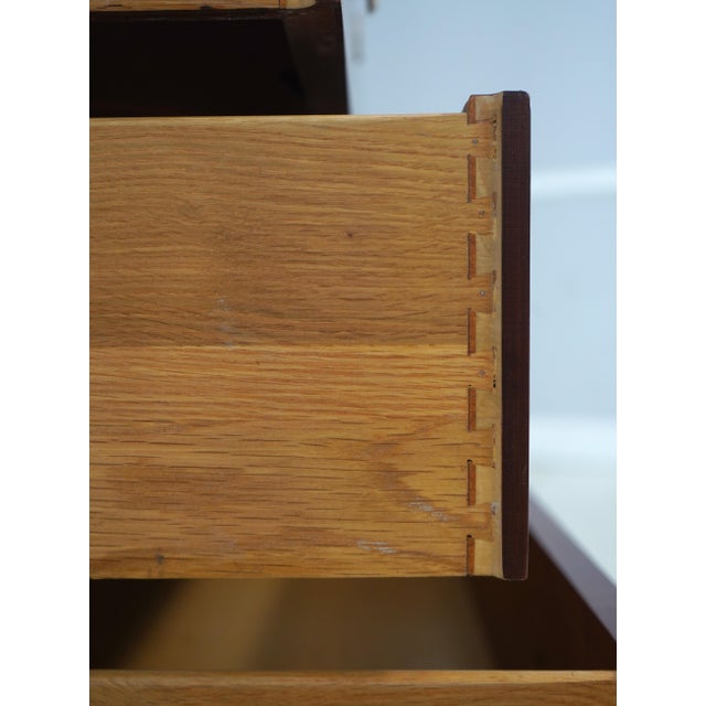 1990s Councill Banded Mahogany High Chest of Drawers For Sale - Image 5 of 15