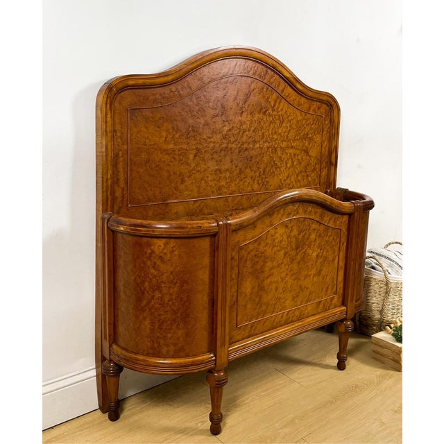 Vintage Birdseye Maple French Curved Footboard Twin Bed Chairish