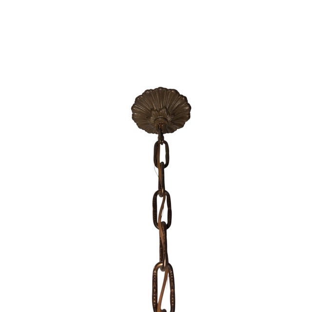Late 20th Century Bronze and Cut Crystal Chandelier For Sale - Image 9 of 10