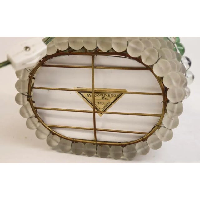 1930s Czechoslovakian Art Glass Fruit Basket Lamp, Czech Glass For Sale - Image 9 of 11
