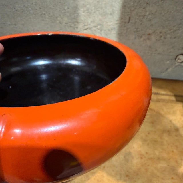 Wood Japanese Lacquerware Bowl/Tea Caddy Persimmon Shape Nishimura Shoun For Sale - Image 7 of 13