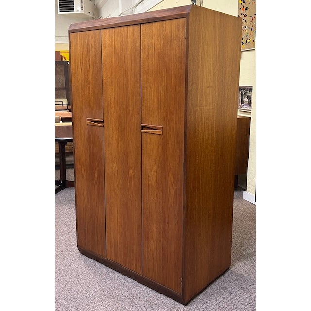 Mid-Century Modern Teak Armoire by White & Newton C1960's Mid Century Modern. Uk Import For Sale - Image 3 of 13