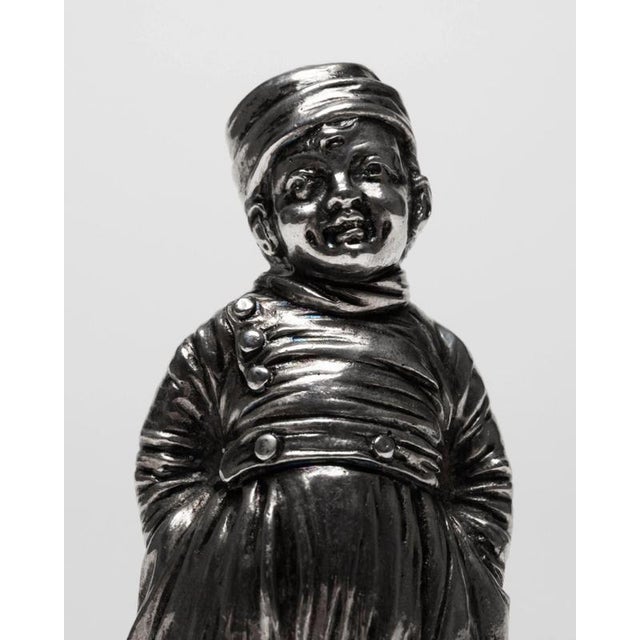 Polish Silver Salt Cellar Porter, 1890s For Sale - Image 3 of 7