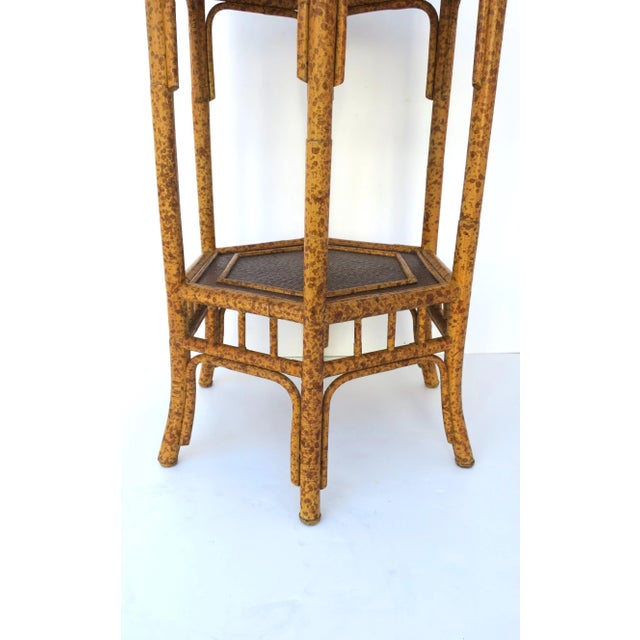 Bamboo-Esque Accent Side Table With Shelf by Maitland-Smith For Sale - Image 10 of 14