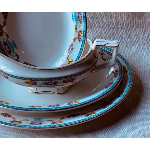 1930s Trio of Grindley & Co "The Royston" Bone China Serving Pieces – Vermont Estate Find For Sale - Image 10 of 18
