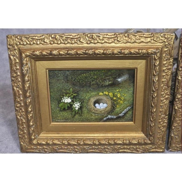 Victorian Artist, Easter Egg Nest & Spring Still Life, Oil Paintings, Set of 2 For Sale - Image 7 of 10