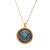 Turquoise & Sterling Silver Positive Energy Pendant Gold Necklace For Sale - Image 9 of 9