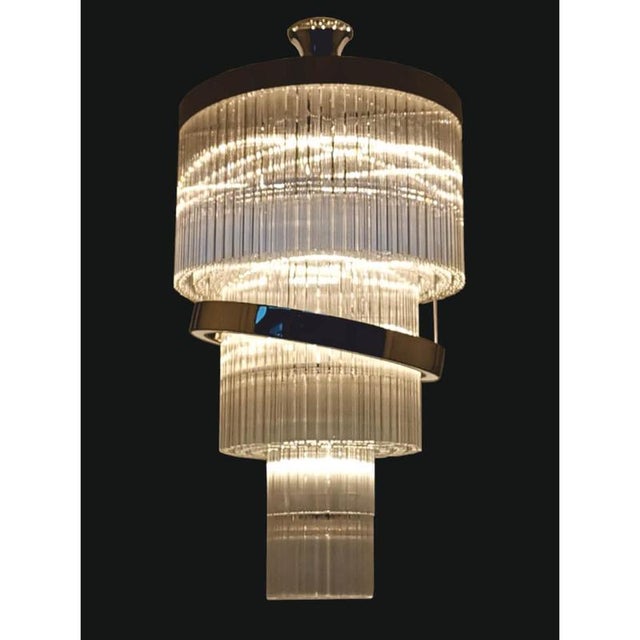 Contemporary Collection Saturno Chandelier in Metal and Crystal by Jago For Sale - Image 3 of 6
