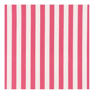 Sample - Schumacher Andy Stripe Fabric in Pink For Sale