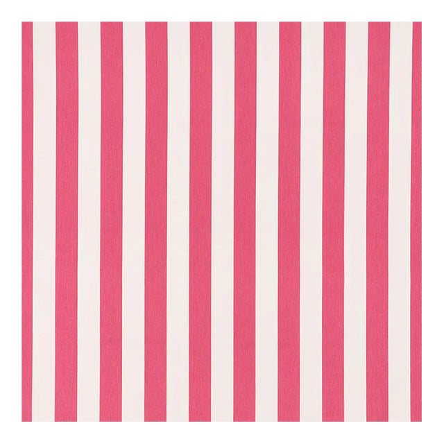 Sample - Schumacher Andy Stripe Fabric in Pink For Sale