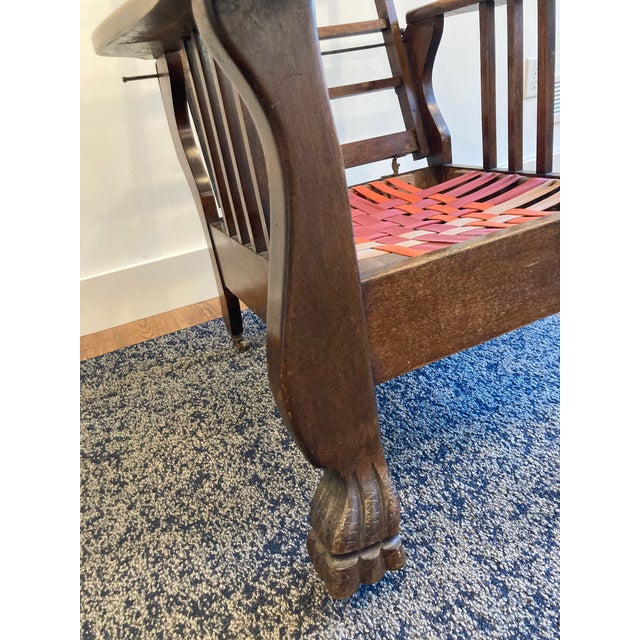 1960s Mid Century Claw Foot Morris Wooden Recliner Chair Chairish