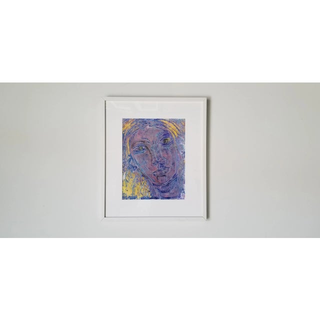 Abstract 2000 Modernist Style Abstract Pastel Drawing by Danielle Parsa, Framed For Sale - Image 3 of 11