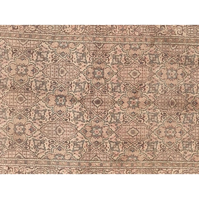 This master piece is a wool pile genuine hand made very fine semi-Vintage Persian Tabriz-