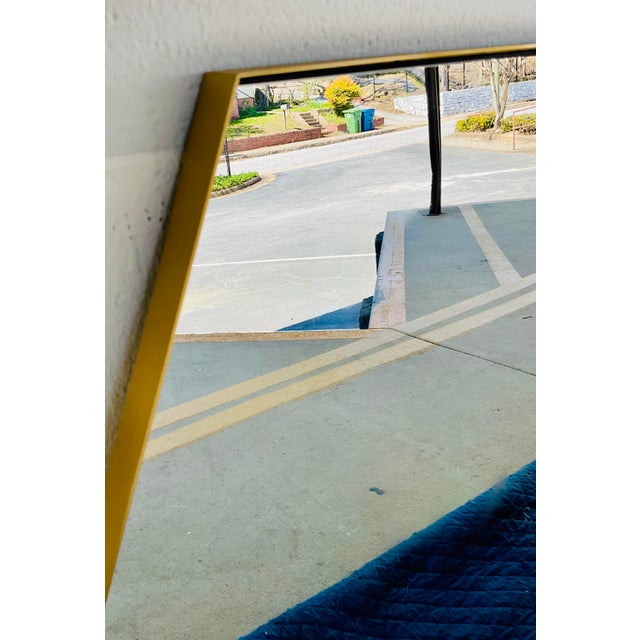 Contemporary Hexagonal Brass Finished Wall Mirror For Sale - Image 4 of 4