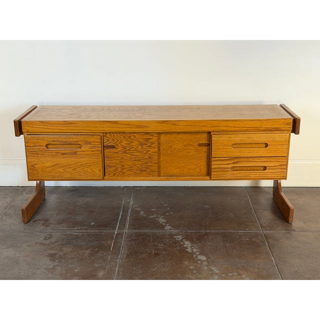 Wood Vintage 1980's Lou Hodges Credenza For Sale - Image 7 of 15
