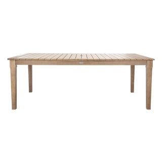 Dominica Wooden Outdoor Dining Table, Natural For Sale