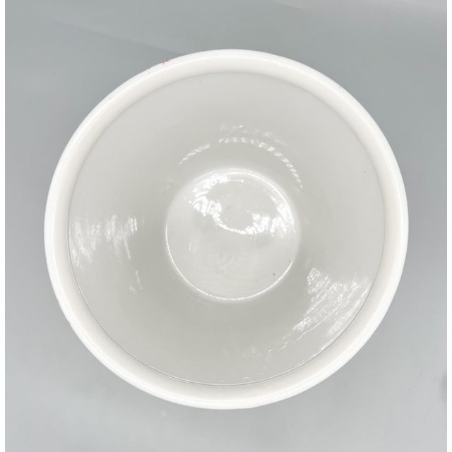 Vintage Red Transfer Ware Ceramic Cachepot Planter - European Pastoral Scene, Cottagecore, Grandmillennial For Sale - Image 11 of 13