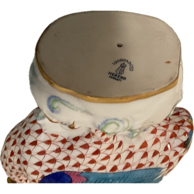 Two Herend Rust Fishnet Guinea Fowl 6” & 8” For Sale In Tampa - Image 6 of 8