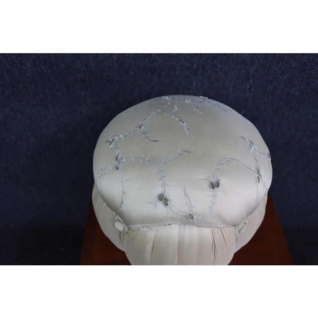 Tufted Tiered Pouf Footstool For Sale - Image 4 of 5