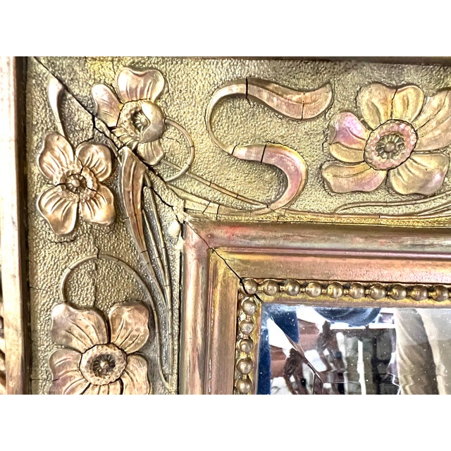 Large Antique Gilded Mirror, 1800s For Sale - Image 6 of 10