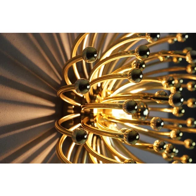 Gold Pistillo Ceiling Lamp by Studio Tetrarch for Valenti Luce, 1969 For Sale - Image 8 of 13
