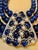 Blue 700Ct Sapphire Bead Necklace with cabochon & Diamond Center & Diamond Spacer 18K For Sale - Image 8 of 18