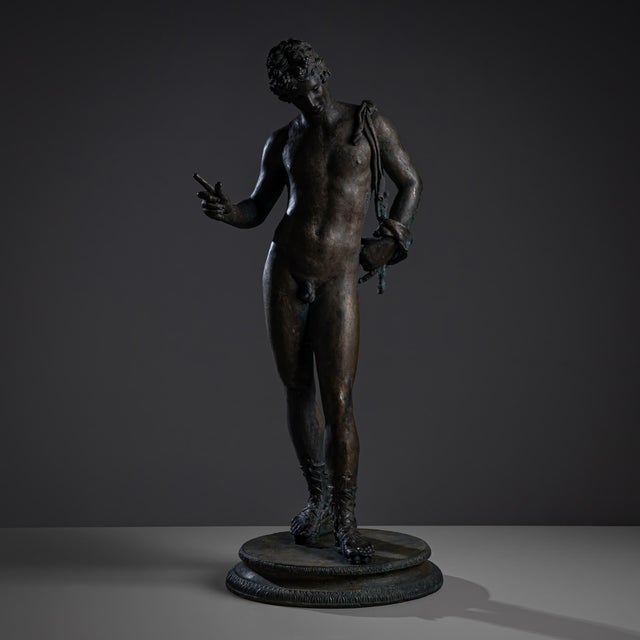Bronze of Narcissus after the Antique, 20th Century For Sale - Image 16 of 18
