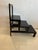 Handsome sturdy ebonized wood library steps or side table having 3 steps.