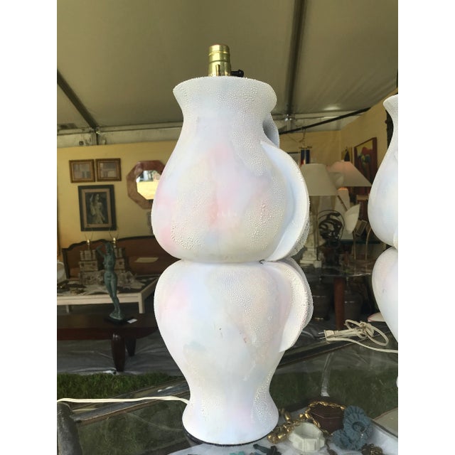 1980s Pair of Ceramic 1980’s Lamps For Sale - Image 4 of 6