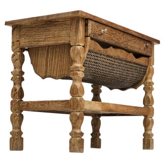 Scandinavian Side Table in Oak, 1960s For Sale