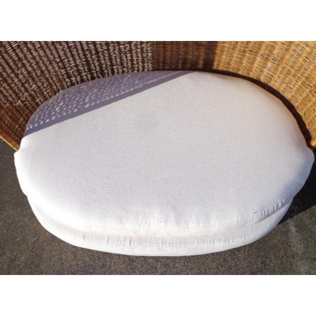 Vintage Wicker Domed Loveseat Chair For Sale In Los Angeles - Image 6 of 8