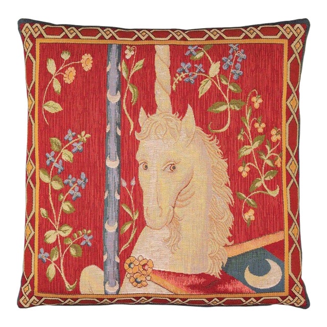 Unicorn-Le Gout Tapestry Cushion With Feather Filler - 46x46cm (18"x18") For Sale