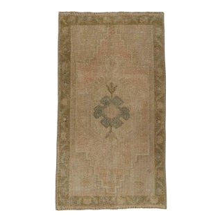 Turkish Mini Rug Oriental Hand Knotted Vintage Rug 1'9" x 3'5" #20622 For Sale