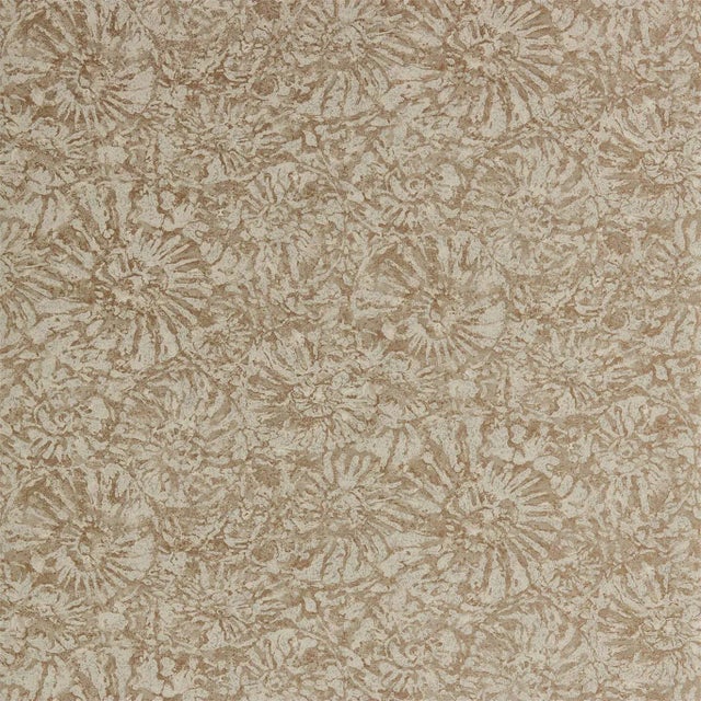 Harlequin Ammonite Wallpaper in Sandstone - a Sample For Sale