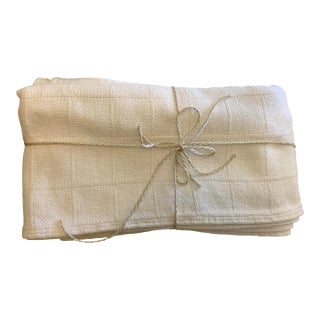 Lauren by Ralph Lauren Classic Knits Cotton Queen 90” X 90” Bed Blanket Usa Made Off White Color, Waffle Weave Pattern For Sale