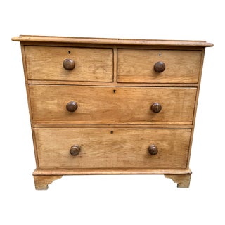 19th Century English Pine Chest For Sale