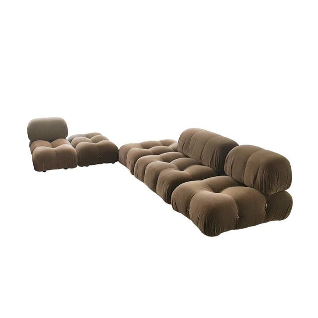Modular Camaleonda Armchairs and Ottoman in Brown Corduroy by Mario Bellini for C&B Italia, 1970s, Set of 5 For Sale - Image 11 of 18
